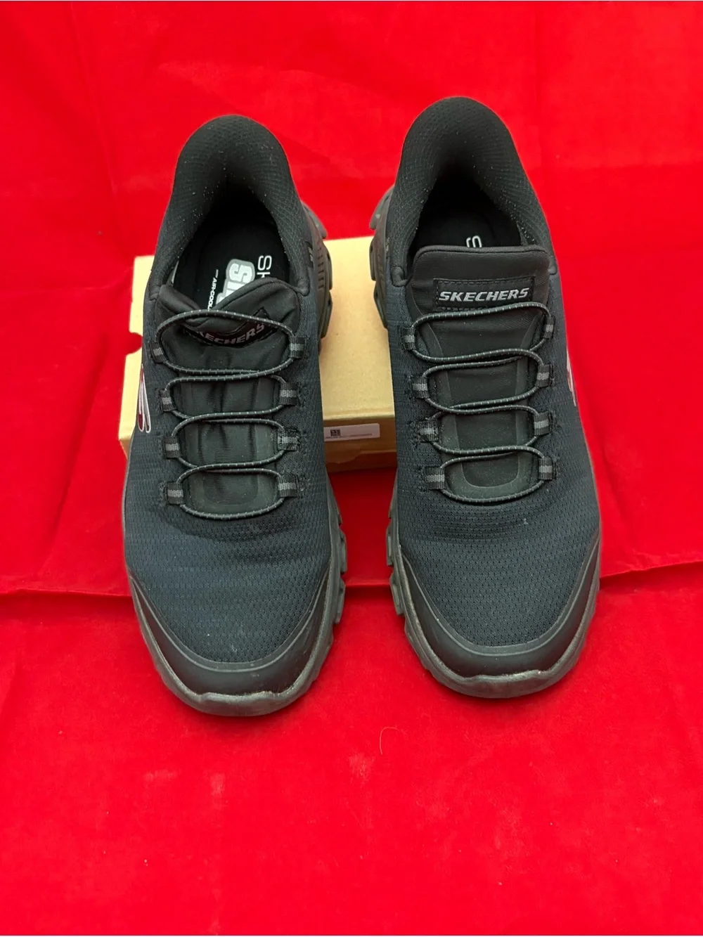 Skechers Men’s Black Slip-On Glide-Step Athletic Sneakers